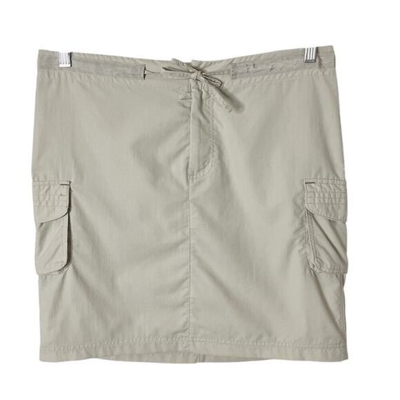Columbia Women's Cargo Skirt Size M Khaki Cream Gorpcore Outdoor Drawstring - Picture 1 of 8